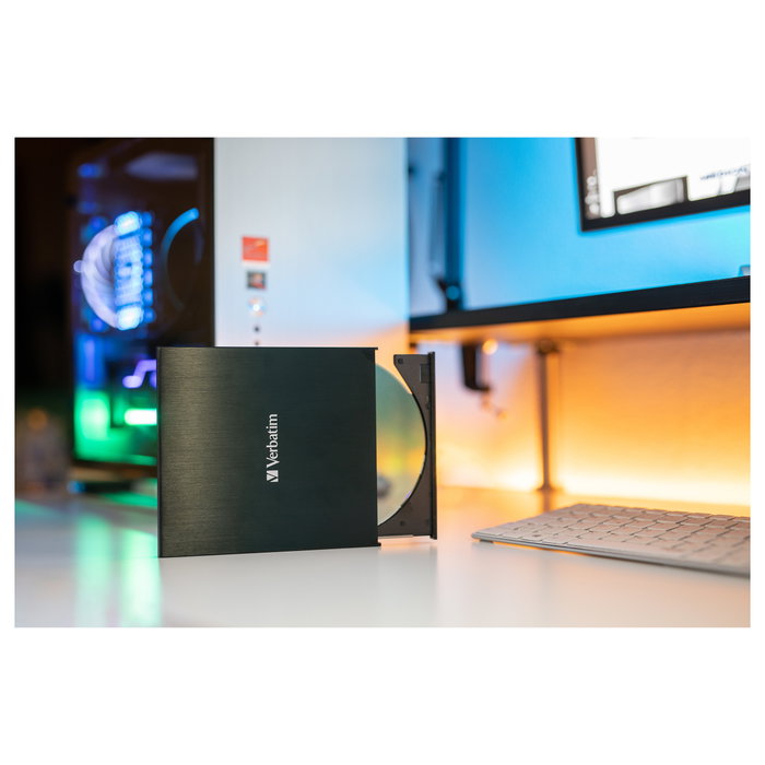 Verbatim Slimline CD/DVD ReWriter USB-C Negro