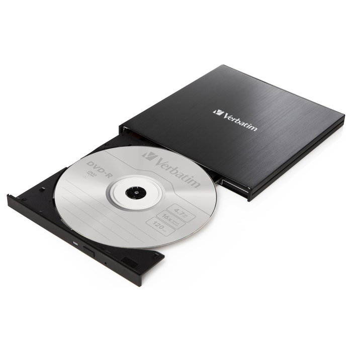 Verbatim Slimline CD/DVD ReWriter USB-C Negro
