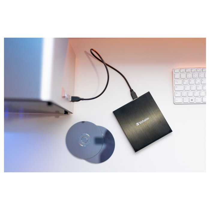 Verbatim Slimline CD/DVD ReWriter USB-C Negro