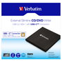 Verbatim Slimline CD/DVD ReWriter USB-C Negro