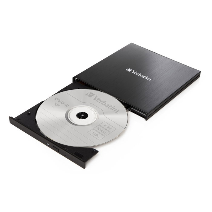 Verbatim Slimline CD/DVD ReWriter USB-C Negro