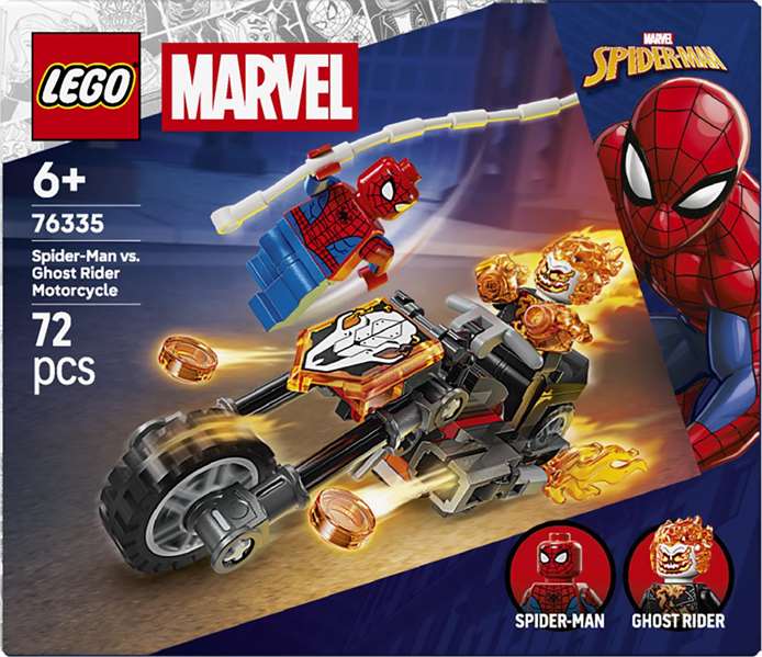 Lego Marvel Juego de Construcción Spider-Man vs. Moto del Motorista Fantasma