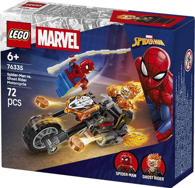 Lego Marvel Juego de Construcción Spider-Man vs. Moto del Motorista Fantasma