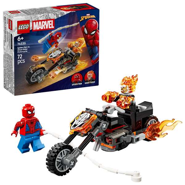 Lego Marvel Juego de Construcción Spider-Man vs. Moto del Motorista Fantasma