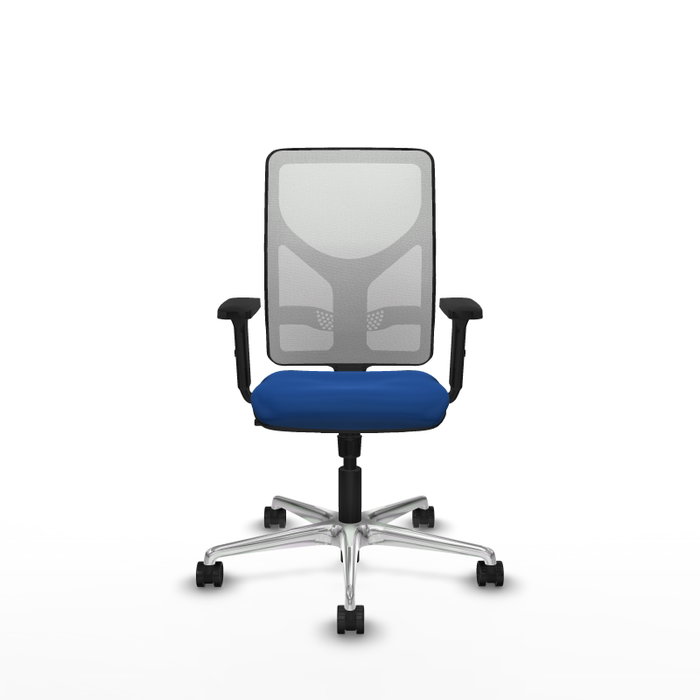 PIQUERAS Y CRESPO Silla de oficina Motilla con mecanismo Sincro Azul y Blanco