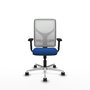PIQUERAS Y CRESPO Silla de oficina Motilla con mecanismo Sincro Azul y Blanco