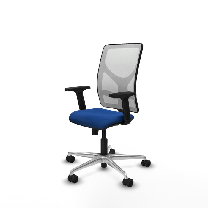 PIQUERAS Y CRESPO Silla de oficina Motilla con mecanismo Sincro Azul y Blanco