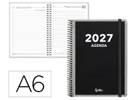 Liderpapel Agenda de oficina 2027 A6 día página bilingüe