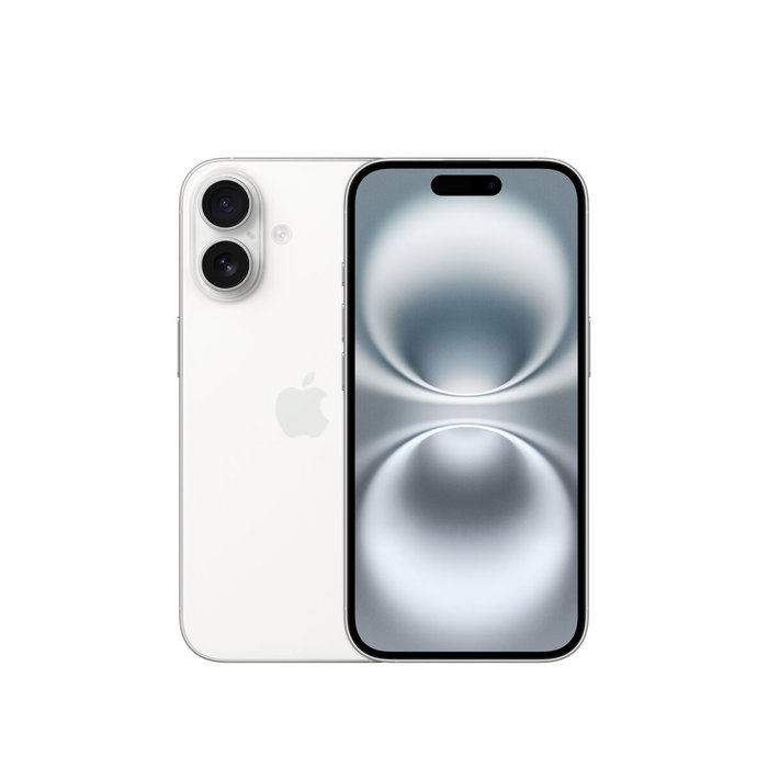 Apple iPhone 16 Smartphone - 128 GB Blanco, Pantalla Super Retina XDR OLED de 6.1", Cámara trasera 48 MP, Chip A18, iOS 18, 5G, Resistencia IP68