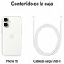 Apple iPhone 16 Smartphone - 128 GB Blanco, Pantalla Super Retina XDR OLED de 6.1", Cámara trasera 48 MP, Chip A18, iOS 18, 5G, Resistencia IP68