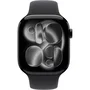 Apple MEUW4ZRA Watch Series 11 GPS 46 mm Caja Aluminio Negro Azabache Correa Deportiva Negra Talla S/M