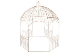 DKD Home Decor Pérgola Terraza y Jardín Blanco 304x304x332 cm Hierro