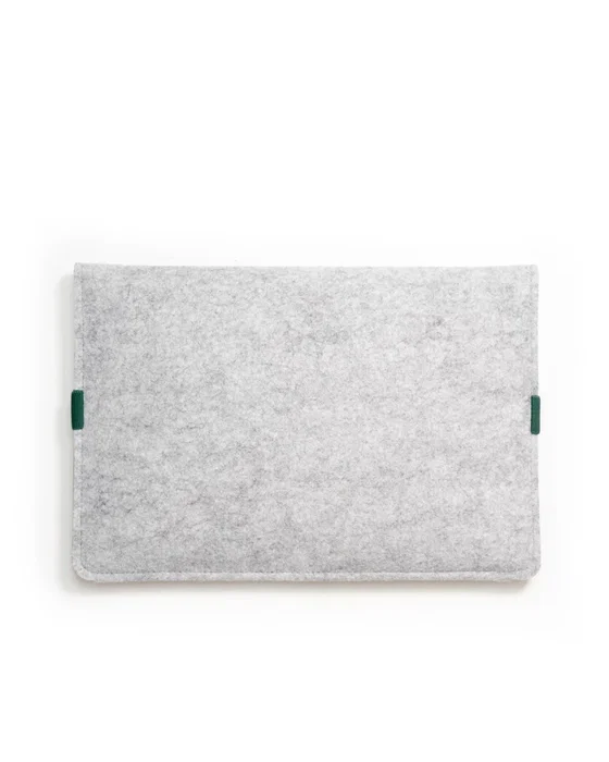 EKOMODO HR-004 - Maletín para Portátil y Tablet de 13" (33 cm), Universal, Verde Gris, Fabricado en Poliéster Reciclado, Funda Ecológica y Minimalista