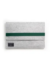 EKOMODO HR-004 - Maletín para Portátil y Tablet de 13" (33 cm), Universal, Verde Gris, Fabricado en Poliéster Reciclado, Funda Ecológica y Minimalista