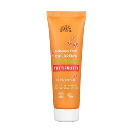 URTEKRAM Dentífrico Niños Tutti Frutti 75 ml - Sin Flúor, Cosmos Organic, Certificado Vegano