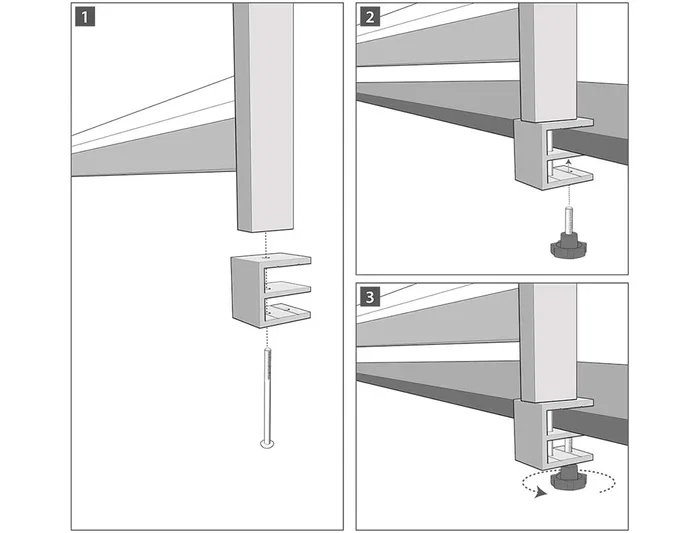 Nobo Abrazadera Premium Plus para Pantalla Separadora Sobremesa Pack 2 Unidades