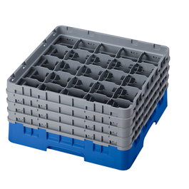 CAMBRO Cesta de lavado 25 comp. 4 alturas Azul