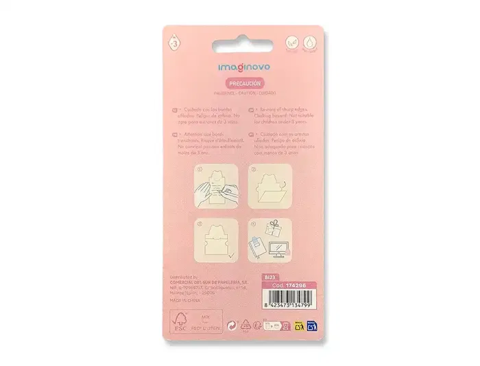 Imaginovo Bloc Notas Adhesivas con Mensaje Trasero Elefante 20 Hojas 85x164 mm