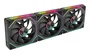Mars Gaming MF-LINKFINITYKIT2 Kit de 3 Ventiladores ARGB 120mm para PC con Infinity Mirror, Sistema Magnético Linkfinity y Control PWM, Negro