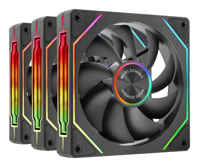 Mars Gaming Kit 3 Ventiladores MF-LINKFINITYKIT2 12cm ARGB Negro Mars Gaming Kit 3 Ventiladores MF-LINKFINITYKIT2 12cm ARGB Negro