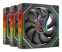 Mars Gaming Kit 3 Ventiladores MF-LINKFINITYKIT2 12cm ARGB Negro