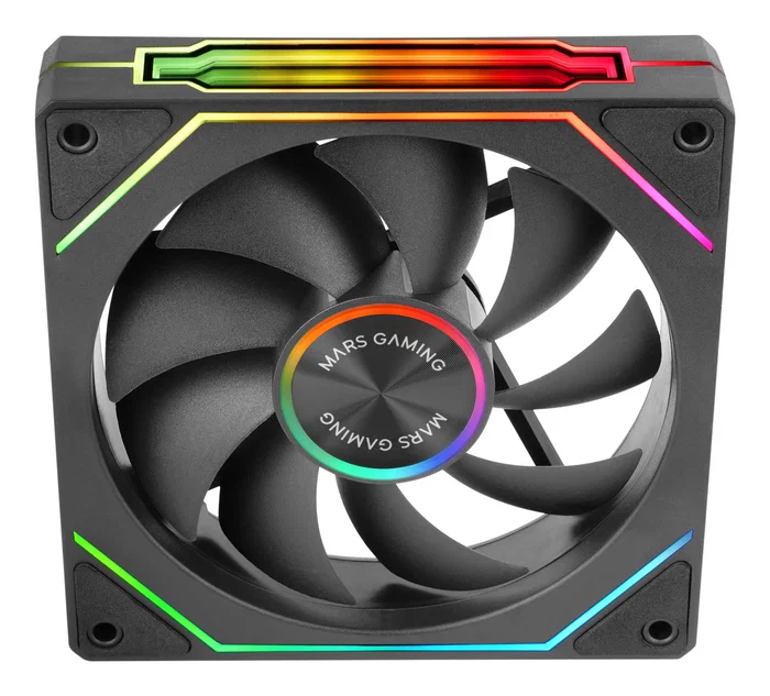 Mars Gaming MF-LINKFINITYKIT2 Kit de 3 Ventiladores ARGB 120mm para PC con Infinity Mirror, Sistema Magnético Linkfinity y Control PWM, Negro