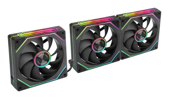 Mars Gaming Kit 3 Ventiladores MF-LINKFINITYKIT2 12cm ARGB Negro Mars Gaming Kit 3 Ventiladores MF-LINKFINITYKIT2 12cm ARGB Negro