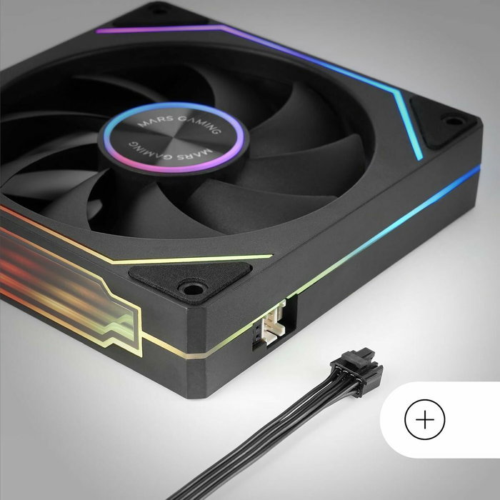 Mars Gaming Kit 3 Ventiladores MF-LINKFINITY2 ARGB 120mm Negro