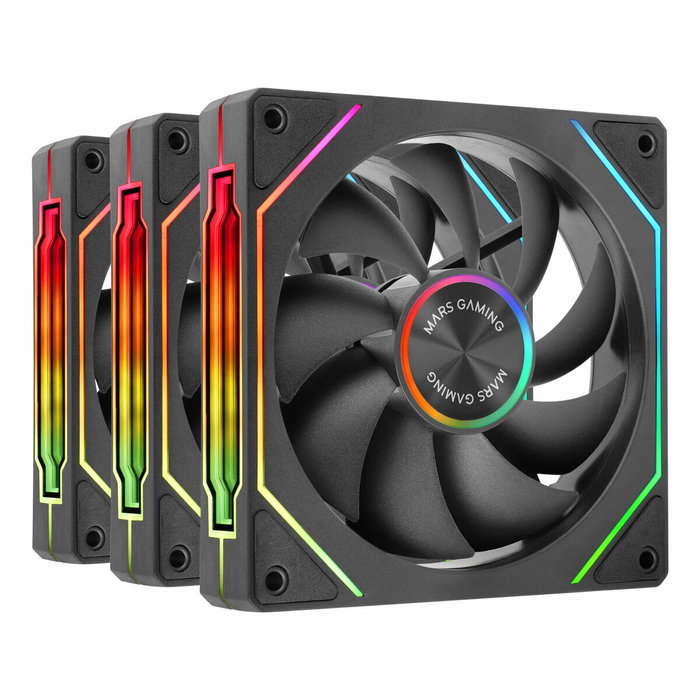 Mars Gaming Kit 3 Ventiladores MF-LINKFINITY2 ARGB 120mm Negro