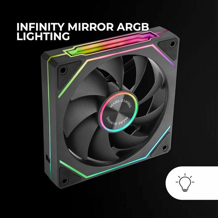 Mars Gaming Kit 3 Ventiladores MF-LINKFINITY2 ARGB 120mm Negro