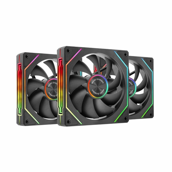 Mars Gaming Kit 3 Ventiladores MF-LINKFINITY2 ARGB 120mm Negro