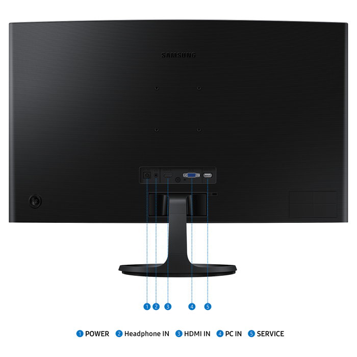 Samsung LS27D364GAU Monitor Curvo 27 Pulgadas Full HD Negro Samsung LS27D364GAU Monitor Curvo 27 Pulgadas Full HD Negro