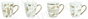 DKD Home Decor Set de 4 Tazas de Porcelana Negro 360ml