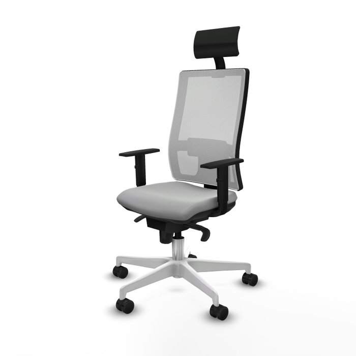 PIQUERAS Y CRESPO Silla de oficina Horna Gris claro y Blanco PIQUERAS Y CRESPO Silla de oficina Horna Gris claro y Blanco