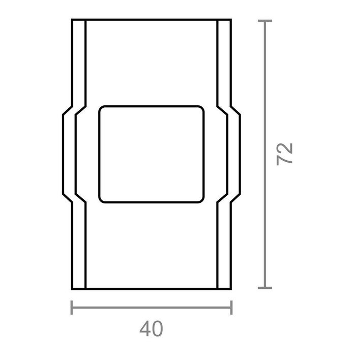 Edm Carcasa PR12 para Guía de Cinta de Persiana en Blanco de Acero 22x40x72mm