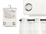 Giftdecor Cortina Rayas Plegadas Natural Blanco 140x260 cm (Set de 6)