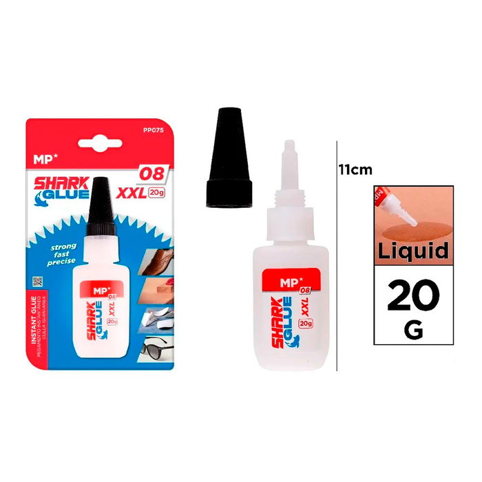 MP Shark Glue 08 XXL Pegamento Cianocrilato Instantáneo 20 g Blister MP Shark Glue 08 XXL Pegamento Cianocrilato Instantáneo 20 g Blister