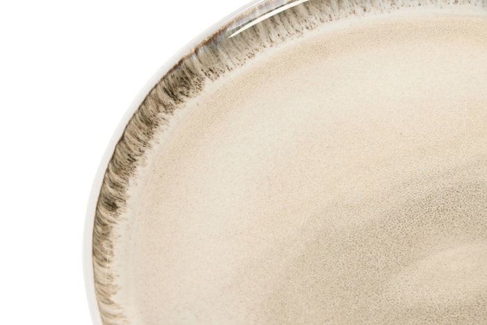 DKD Home Decor Plato de Gres Esmaltado Beige 27x27x2 cm DKD Home Decor Plato de Gres Esmaltado Beige 27x27x2 cm