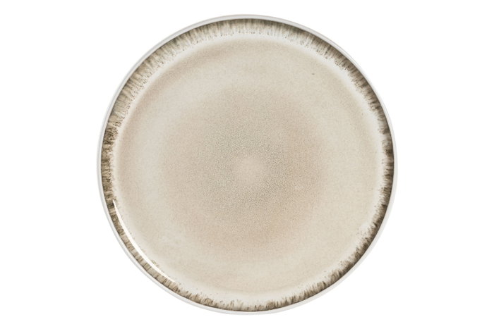 DKD Home Decor Plato de Gres Esmaltado Beige 27x27x2 cm DKD Home Decor Plato de Gres Esmaltado Beige 27x27x2 cm