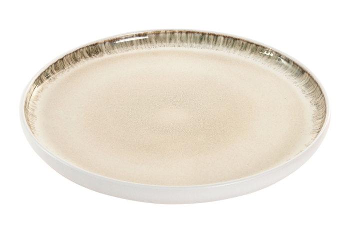DKD Home Decor Plato de Gres Esmaltado Beige 27x27x2 cm