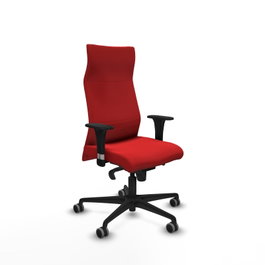 PIQUERAS Y CRESPO Sillón Albacete con mecanismo Sincro, Similpiel Rojo