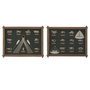 DKD Home Decor Cuadro Pino y Cristal 59x4x45 Nudos Surtido de 2 unidades