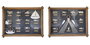 DKD Home Decor Cuadro Pino y Cristal 59x4x45 Nudos Surtido de 2 unidades