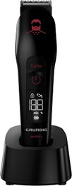 GRUNDIG Cortapelo recargable para barba con display de carga y wet&dry