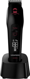 Grundig Cortapelo Recargable para Barba con Accesorios, Pantalla de Carga y Tecnología Wet & Dry, Ideal para Cuidado Personal y Viajes