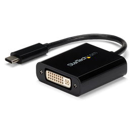 StarTech Adaptador USB-C a DVI-D CDP2DVIEC Negro - Conversor USB 3.2 Gen 2 para Monitor, 1920x1200, USB C Macho