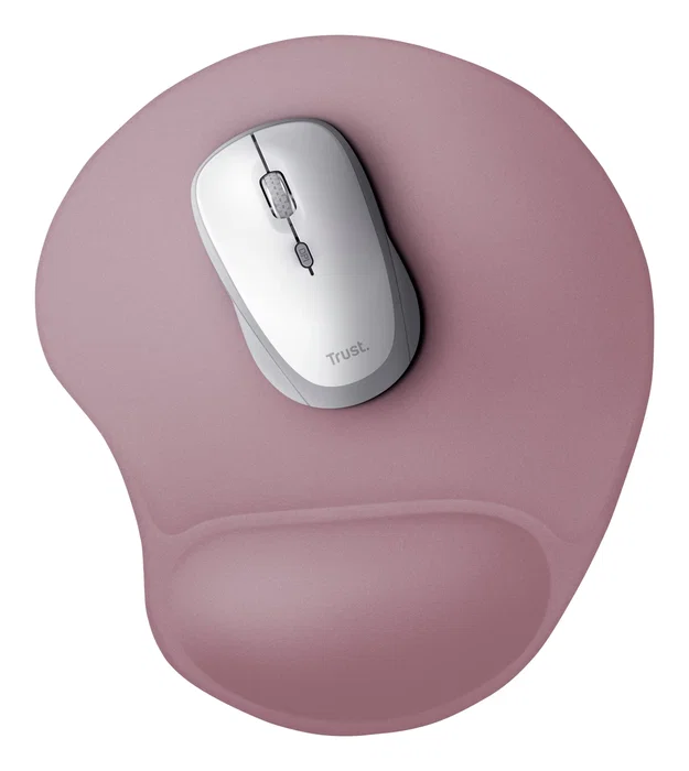 Trust 26013 Alfombrilla de Ratón con Gel y Reposamuñecas, Color Rosa, Dimensiones 205 x 236 mm