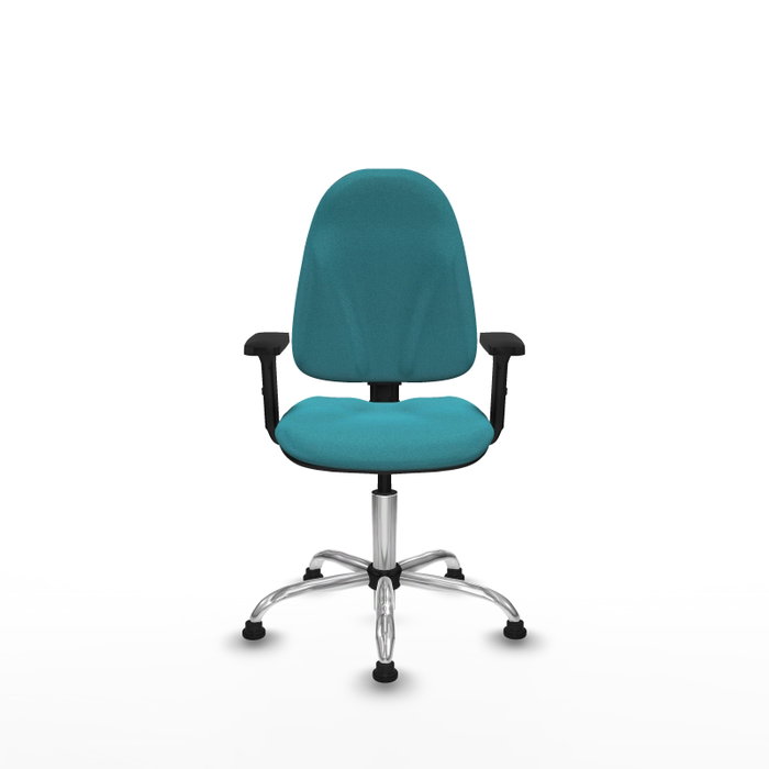 PIQUERAS Y CRESPO Silla de oficina Algarra color Turquesa con brazos 2D