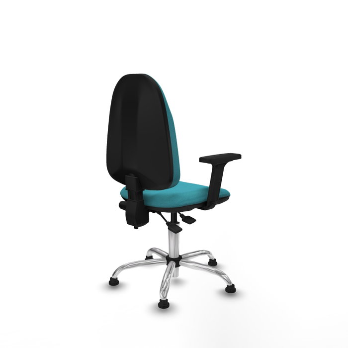 PIQUERAS Y CRESPO Silla de oficina Algarra color Turquesa con brazos 2D