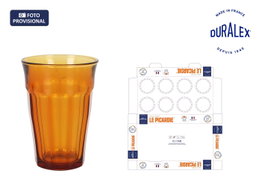 Duralex Vaso Picardie 36cl Ámbar (Pack de 16 unidades) inevitable